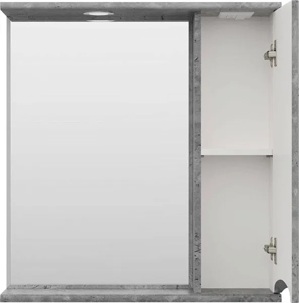 Зеркало Misty Атлантик 70x74 П-Атл-4070-050П правое с полочкой и подсветкой фото 3