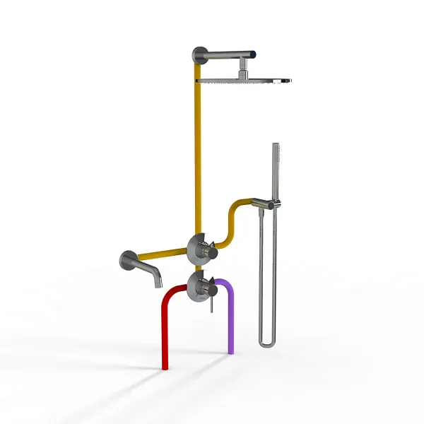 Душевой комплект PAINI Cox 78CRSET36911SHBATH фото 2