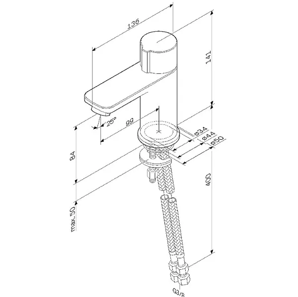 Смеситель Am.Pm X-Joy F85A02500 для раковины фото 6