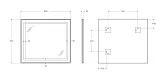 Зеркало BelBagno Kraft 90x80 SPC-KRAFT-900-800-SENS-NERO с подсветкой фото 9
