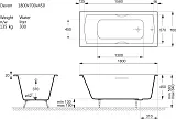 Чугунная ванна Vinsent Veron Devon VDV1807045H/E60327CH с хромированнами ручками фото 6
