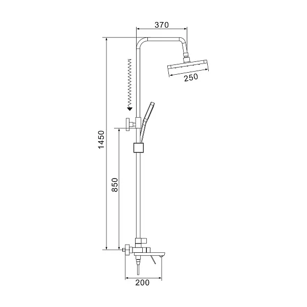 Душевая стойка Shevanik S43C S4336C фото 3