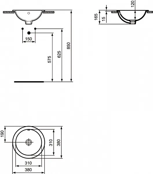 Раковина Ideal Standard Connect 38 см E5051MA фото 2