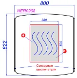 Зеркало Aqwella 5 stars Neringa 80x82 NER0208 с подсветкой фото 5