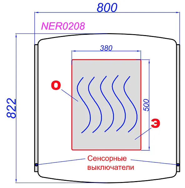 Зеркало Aqwella 5 stars Neringa 80x82 NER0208 с подсветкой фото 5