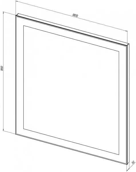 Зеркало Aquanet Алассио New 90x85 249346 с подсветкой фото 3