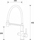 Смеситель ZorG Sanitary ZR 343-6 YF для кухонной мойки фото 2