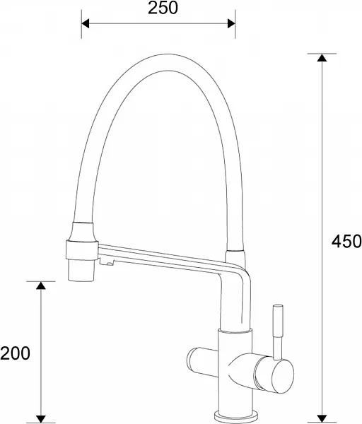 Смеситель ZorG Sanitary ZR 343-6 YF для кухонной мойки фото 2