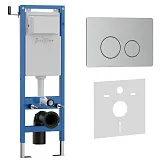 Система инсталляции Iberica Blanca Inox-O IB.001M.8132 с клавишей смыва хром матовой и шумоизоляцией фото 1