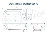 Ванна из искусственного камня Delice Bravo DLR330036-G фото 2