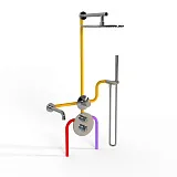 Душевой комплект PAINI Cox 78CRSET36911THSHBATH фото 2