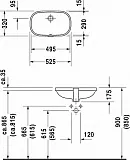Рукомойник Duravit D-Code 0338490000 встраиваемый фото 4