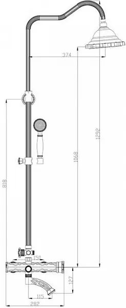 Душевая стойка ZorG Antic A 103DS-SL фото 5