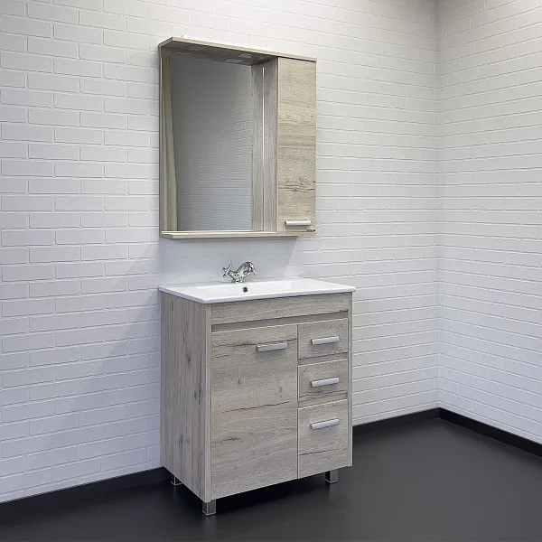 Зеркало Comforty Марио 75x83,5 00-00016020CF с подсветкой с полочкой фото 4