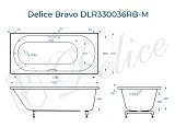 Ванна из искусственного камня Delice Bravo DLR330036RB-M фото 2
