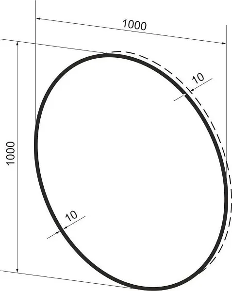 Зеркало Wellsee 7 Rays' Spectrum 100x100 см 172200090 фото 9