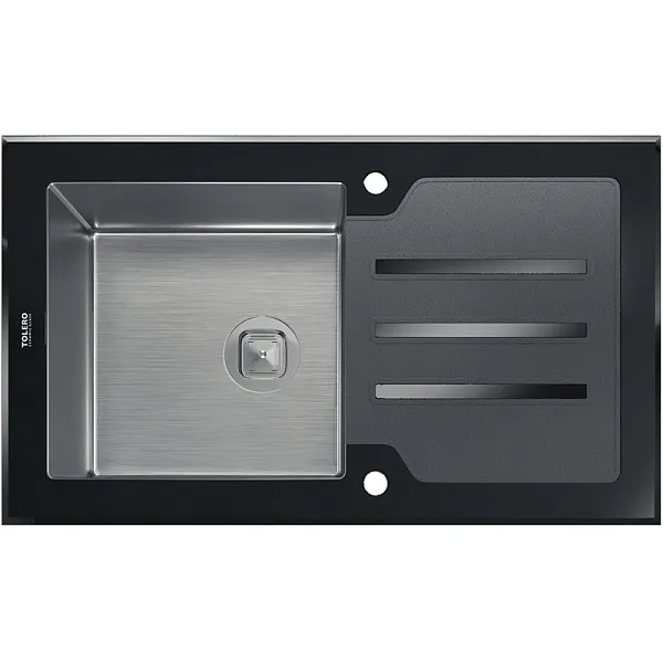 Кухонная мойка Tolero Ceramic Glas TG-860 86 Черная фото 1