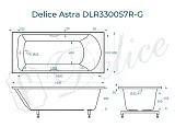 Ванна из искусственного камня Delice Astra DLR330057R-G фото 1