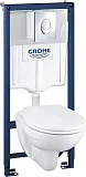 Унитаз с инсталляцией и кнопкой смыва Grohe Solido 39192000 фото 1