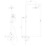 Душевая стойка Lemark Bronx LM3760GM со смесителем фото 2