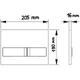 Кнопка смыва beWash Vago 500RZVP0500SYC000001 черное стекло/хром фото 3