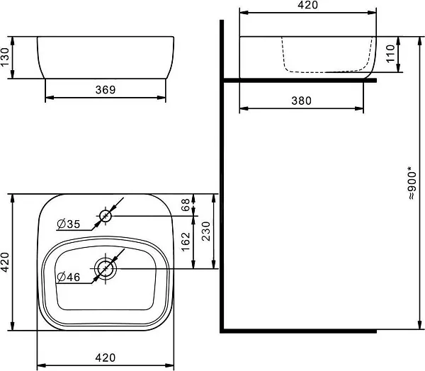 Раковина Santek Одри 40 1WH501709 фото 4