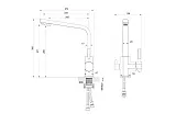 Смеситель для кухонной мойки Wonzon & Woghand WW-88458003-MB фото 1
