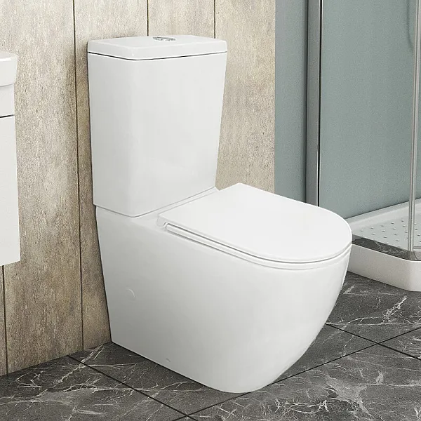 Унитаз-компакт Azario Grado AZ-2141 UQ1 напольный безободковый с сиденьем микролифт фото 13