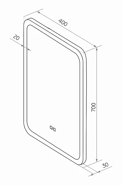 Зеркало Misty Мирах 40x70 МИР-02-40/70-14 с подсветкой фото 8