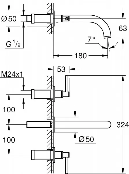 Смеситель Grohe Atrio New 20169AL3 для раковины фото 2