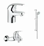 Комплект смесителей Grohe Euroeco 124428 3 в 1 фото 1
