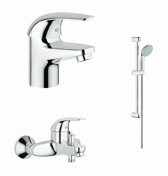 Комплект смесителей Grohe Euroeco 124428 3 в 1 фото 1