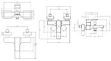 Смеситель Villeroy & Boch Architectura Square TVT125001000K5 для ванны с душем фото 2