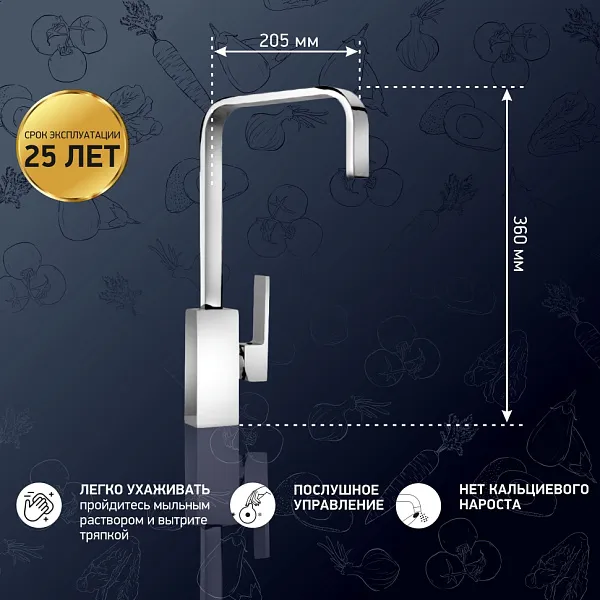 Смеситель для кухонной мойки PAINI Dax-DaxR 84CR572RKM фото 2