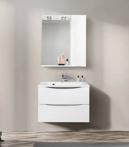 Зеркало-шкаф BelBagno Marino 70x75 MARINO-SPC-700/750-1A-BL-P-R правое с подсветкой фото 12