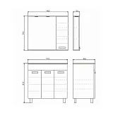 Зеркало Comforty Модена М 90x79 00-00001641CF с подсветкой с полочкой фото 3