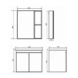 Зеркало-шкаф Comforty Осло 60x80 00-00006490CF фото 2