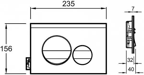 Смывная клавиша для унитазов Jacob Delafon  E20859-CP-MTC фото 2