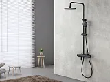 Душевая стойка Lemark Bronx LM3772BL со смесителем термостатом фото 3