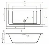 Акриловая ванна Riho Lusso 180x90 BA7700500000000 без гидромассажа фото 5