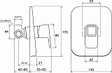 Смеситель Ravak 10° TD 062.00 X070069 для душа с внутренней частью фото 2