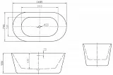 Акриловая ванна BelBagno 150x80 BB306-1485 фото 4