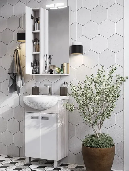 Зеркало Акватон Бекка PRO 50x85 см 1A214502BAC20 левое с подсветкой фото 3