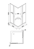 Душевой уголок OLIVE'S MINO U_MN-90PСS-SD-C фото 8