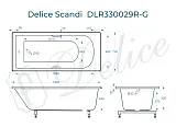 Ванна из искусственного камня Delice Scandi DLR330029R-G фото 2