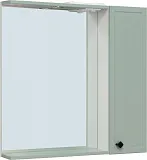 Зеркало Runo Римини 75x75 00-00001279 правое с полочкой и подсветкой фото 1