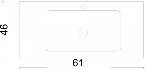 Раковина-столешница Armadi Art Vallessi 61 см 838-060-W фото 3