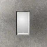 Зеркало BelBagno Kraft 50x90 SPC-KRAFT-500-900-LED-TCH-WARM-NERO с подсветкой фото 2