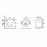 Унитаз Point Аврора PN41101 подвесной безободковый с сиденьем микролифт фото 2