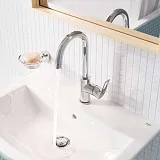 Смеситель Grohe BauLoop 23763001 для раковины с донным клапаном фото 3